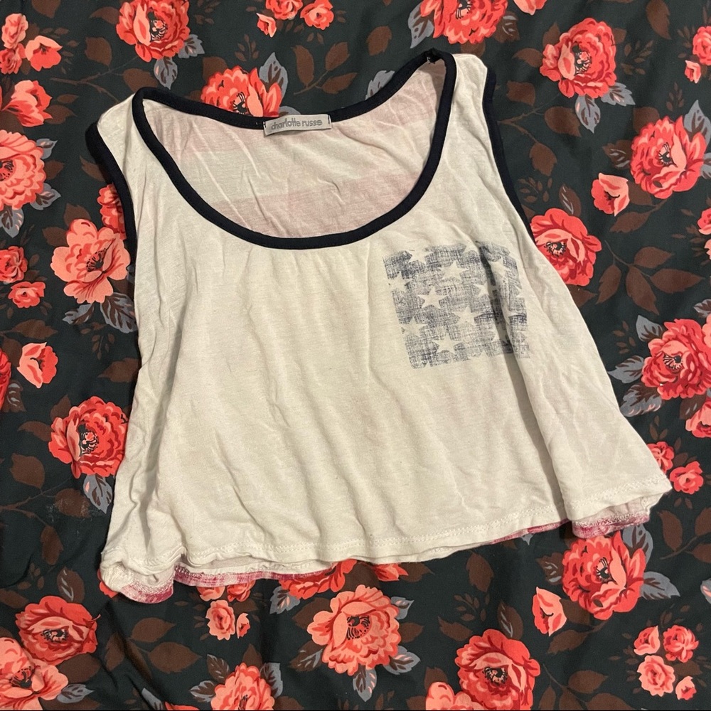 American flag crop top